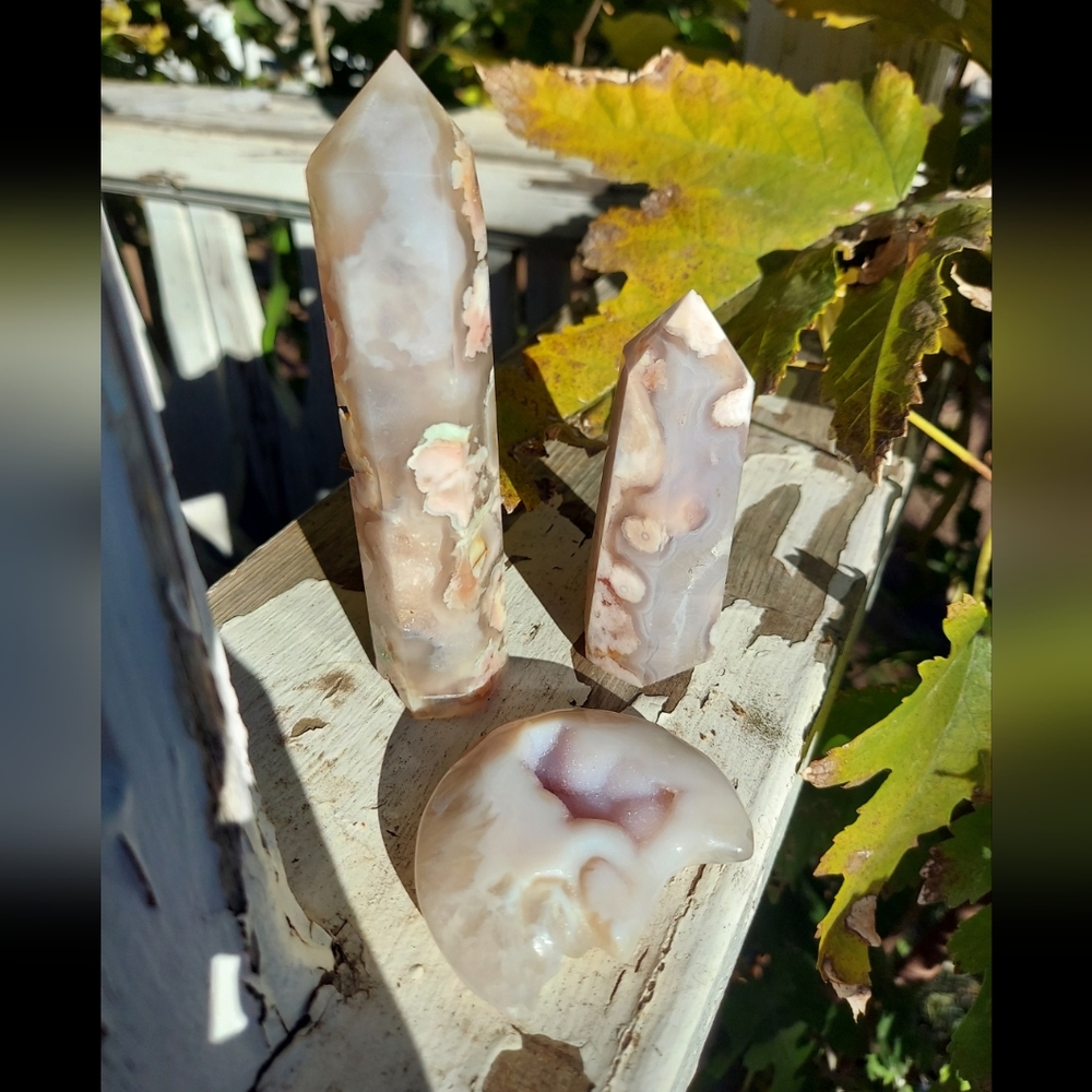 Flower Agate Amethyst Bundle